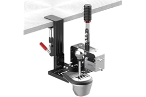 BUJ Universal Racing Simulator Desk Mount - Compatible with Logitech, Thrustmaster, Fanatec Shifters & Handbrakes, Plus USB Handbrake Models