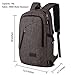 Business Laptop Backpack, Mancro 15 15.6 Inch College Backpacks w/USB Charging Port, Anti-theft Lightweight Travel Bag for Women & Men, Fits UNDER 17 Laptop/Computer (Coffee)
