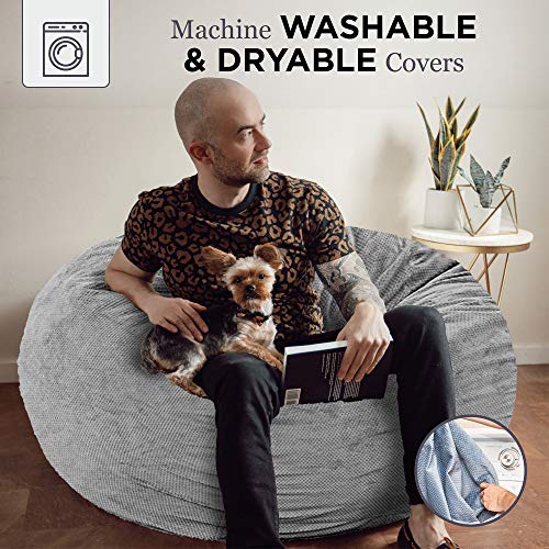 CordaRoy's Chenille Bean Bag Chair, Convertible Chair Folds from Bean