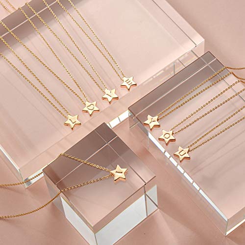 4 Star+Initial+Necklace+Women+Bridesmaid