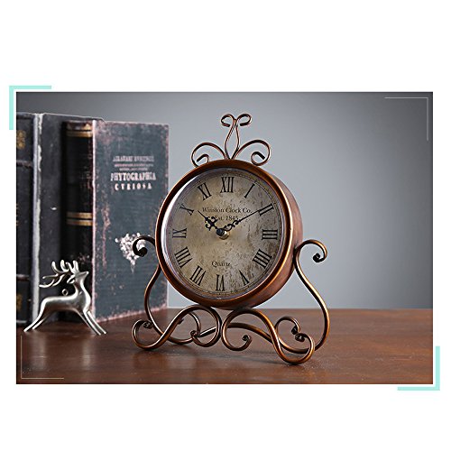 Mode Home Bronze Vintage Iron Desk Clock Decorative Kitchen Table Clock Factory Direct