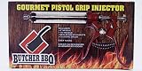 Butcher BBQ Pistol Grip Gourmet Meat Injector Metal Handle 50cc Pistol Grip Syringe with 2 Different Needles for Different Meats