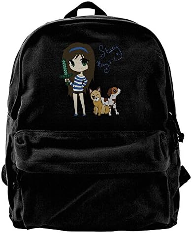 Stacy Plays Pets Gym School Hiking Laptop Computer Backpack Shoulder Rucksack Bags