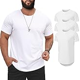 Mancozy Men's 3XL-8XL Big and Tall T-Shirts Casual Stretch Short-Sleeve Shirts for Men