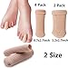 Toe Caps Closed Toe Fabric Sleeve Protectors with Gel Lining, Prevent Corn, Callus and Blister Development Between Toes, Soften and Soothe the Skin 6 Pieces 2 Different Sizes of 2.78” (Toe Caps)