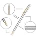 Cambond Ballpoint Pens, Silver Guest Pen Stainless Steel Pens for Guest Book Uniform Christmas Gift - Black Ink (1.0mm Medium Point), 3 Pens with 3 Extra Refills (Silver) - CP0104