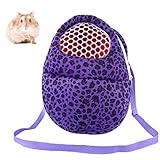 Hamster Carrier Bag Portable Pet Outgoing Travel Backpack Animals Warm Handbags Sleeping Bed Breathable Mesh Packet Medium Zipper Pouch for Sugar Glider Hedgehog Rat Gerbil Guinea Pig Chinchilla