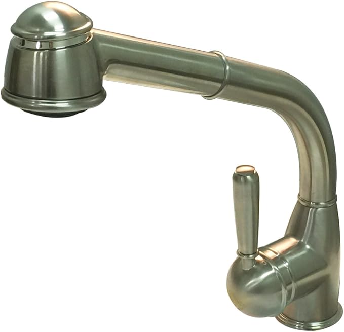 Rohl R7903LMSTN Single Hole Side Metal Lever Country Pullout Kitchen