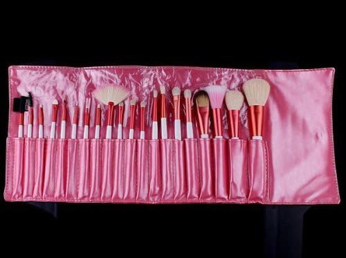 Leegoal 20pcs White Professional Cosmetic Makeup Make up Brush Brushes Set Kit With Pink Bag Case