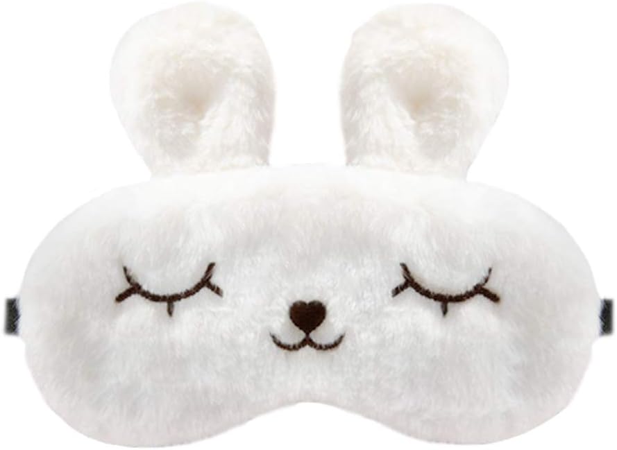 dressfan Cute 3D Fluffy Animal Eye Mask For Sleeping Travel Breathable Eyeshade Cartoon Sleeping Mask Kids Adult Women
