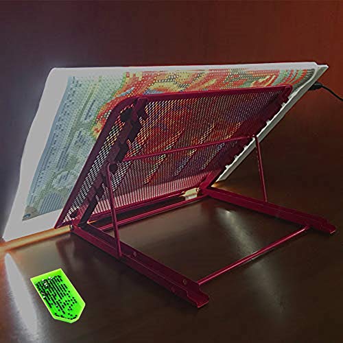 Stand for Diamond Painting Light Pad, A4 LED Light Box Board Holder of 5D Diamond Painting Kits Tool Craft Supplies (Rose Red)