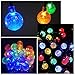 Beinhome Solar String Lights Decorative Outdoor 60 LED 36FT 8 Modes Waterproof Colorful Solar Globe String Lights for Garden, Patio, Yard, Party,Wedding Decoration