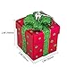 SANNO 2“ Christmas Gift Box Balls Ornaments,Shatterproof Gift Boxes Assorted Colors Glitter Dots Design for Xmas Trees, Parties, and Holiday Christmas Decoration Ornaments,4pcs/ Set