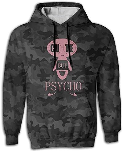 PCOEKMD Pink Cute But Psycho Wizard Unique Mens Lightweight \r\nPullover Hoodies