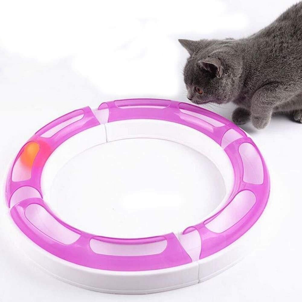 ROYALE CAT Senses Wave Tube Circuit Ball Toy, Best Kitty Cat Pussy Ball Chaser Scratcher Round Play Senses Playset Circuit Teaser Toy, Adjustable Shape, Multiple Layout Possibilities Cat Toy