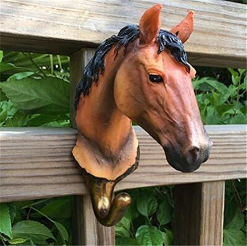 AlphaMY Wall Decor Hook / Hanger Animal Head shaped Coat Hat Hook Heavy Duty, Rustic,Recycled, Decorative Gift (Horse)
