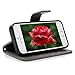 MOLLYCOOCLE iPhone SE 5S 5G Case, Luxury Gray Butterfly Stand Wallet Purse Credit Card ID Holders Magnetic Design Flip Folio TPU Soft Bumper PU Leather Ultra Slim Fit Cover for iPhone SE 5S 5