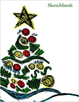 Sketchbook Holiday Time Christmas Tree Theme Cover Kids And