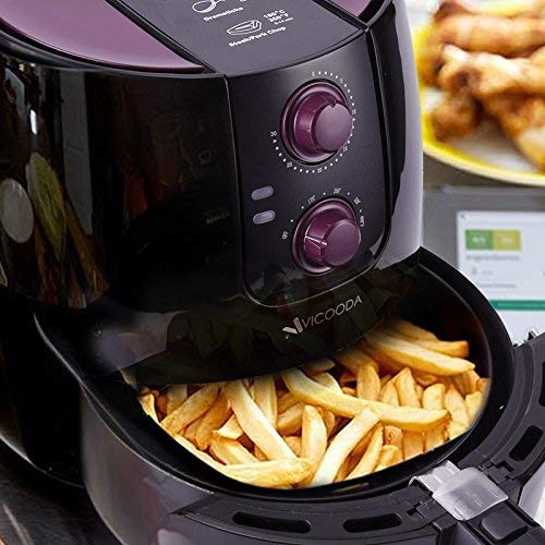 VICOODA Air Fryer 3.7Qt/3.5L 1500W, Programmable Electric Fryer with 8 Cook Presets, Oil-Free Cooking, Non-Stick, With Detachable Basket for Cooking, Fry, Roast, Baking, Grill - Perfect Cook Assistant - Thumbnail 7