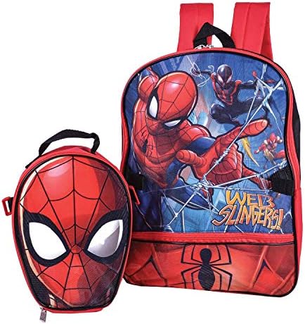spiderman backpack and lunchbox