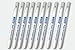 LEONIS Water Erasable Fabric Marking Pen Blue 10 Count Pack [ 78007 ]