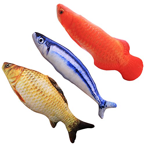 Cat Toys Catnip Simulated Fluffy Fish Artificial Fish Toy Cat