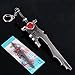 6 Inch Length League of Legends LOL Game the Bunny Riven Weapon Broken Sword Large Size Metal Pendant Key Ring Keychain in Box