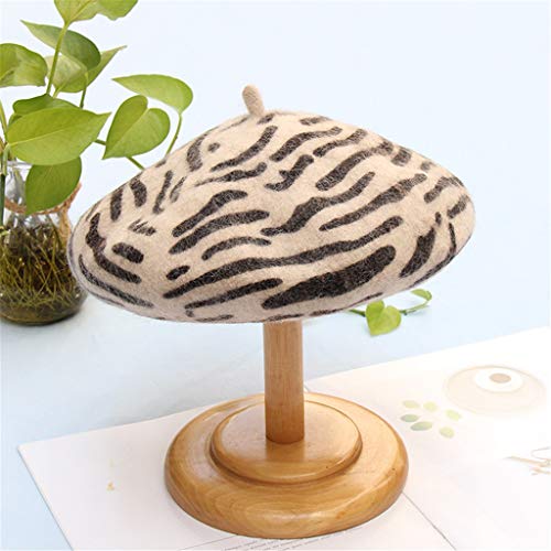 CapsA Winter Warm Beret Hat Leopard Print Beret Cap French Style Painter Hat Cap Party Top Hat Cap for Women Girls Lady