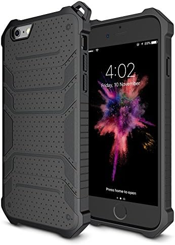 iPhone 6 Plus Case, iPhone 6S Plus Case, iCaber [Heavy Duty] Soft TPU &amp; Hard PC Rugged Dual Layer Case for iPhone 6 Plus / iPhone 6S Plus – Black