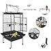 Epetlover 68 Inches Wrought Iron Rolling Large Bird Cages Play Top Parrot Cockatiel Parakeet Chinchilla Macaw Cockatoo Cage W/Stand Perch Pet Suppliesthumb 1