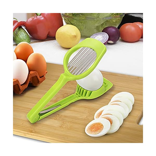 PIPRE-Egg-Slicer-Stainless-Steel-Multifunction-Egg-Slicer-Cutter-Cooking-Kitchen-Home-Gadgets-Tool-Accessories-for-Egg-Mushroom-Strawberry-Tomato-Kiwi-Fruit-Fruits-And-Vegetables-Etc-Green PIPRE Egg Slicer Stainless Steel Multifunction Egg Slicer Cutter Cooking Kitchen Home Gadgets Tool Accessories for Egg…