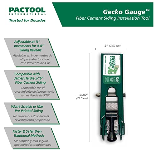 PacTool SA903 Gecko Gauge Siding Mounting Kit for Fiber Cement