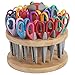 ECR4Kids Kraft Edgers Craft Scissor Set - Decorative Paper Edger Scissors with with Rotating Stand - For Kids, Teachers, Scrapbookers, DIY Projects (24 Pairs)