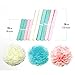 LECMARK 51 Pcs Birthday Party Supplies Kit - Mint Green, Pink and Cream Happy Birthday Banner with Fluffy Tissue Paper Pom Poms, Tassel Garland and Colorful Balloons (Mint Green)