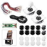 XCSOURCE 2 Players Zero Delay Arcade Game USB Encoder PC Joystick DIY Kit for Mame Jamma & Other Fighting Games AC491