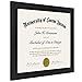 Americanflat 8.5x11 Diploma Frame with Shatter-Resistant Glass - Set of 2 - Document Frames with Engineered Wood - Legacy Collection - Certificate Frame for Tabletop and Wall Display - Black