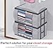Onlyeasy Storage Bag Organizers for Closet Shelf - Set of 2 Clothes Blanket Comforter Duvet Quilt Storage Bag Containers Tidy Up Your Bedrooms Extra Large Storage, 23.6