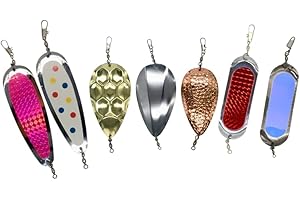 KOKOPROS Ultimate Kokanee Dodger Collection – Multi-Color Chrome Plated Steel Dodgers, Hoochies & Fishing Lures – Versatile Design for Freshwater & Saltwater Salmon Fishing – Various Sizes & Styles