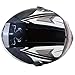 Mega Z Black White Dual Visor Street Bike Full Face Motorcycle Helmet DOT (Large)