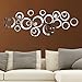 Adarl 24pcs Modern Home Decor 3D Acrylic Mirror Round Wall Stickers Removable Art Decals Mural Living Room Office Decoration