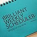 PAPERIAN Brilliant 2021 Blue Wirebound Undated Weekly Planner Pad Scheduler (12 x 4.4 inches)