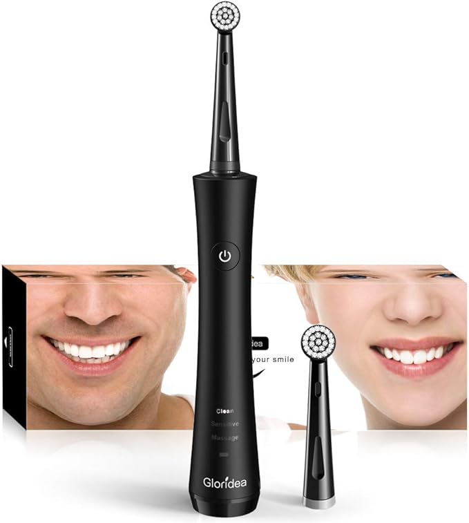 Rotary Electric Toothbrush for Adults, Rechargeable