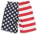 UZZI Mens Patriotic USA American Flag Swim Trunks (Medium)