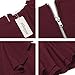 Meaneor Women's Ruffles Peplum Long Sleeve Dressy Blouse Tops (Medium, Wine Red)