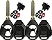 2X KeylessOption Key Fob Cover Case Replacement for 2005 2006 2007 2008 2009 2010 2011 2012 2013 2014 Toyota Scion Pontiac Remote Shell, 3-Button HYQ12BBY GQ4-29T MOZB41TG, No Programming Necessary