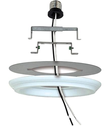 Tebio R5 & R6 Recessed Can Light Conversion Kit | Upgrade To Pendant Or Hanging Ceiling Light, White Finish