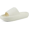 welltree Slides for Women Men Pillow Slippers Non-Slip Bathroom Shower Sandals Soft Thick Sole Indoor and Outdoor Slides
