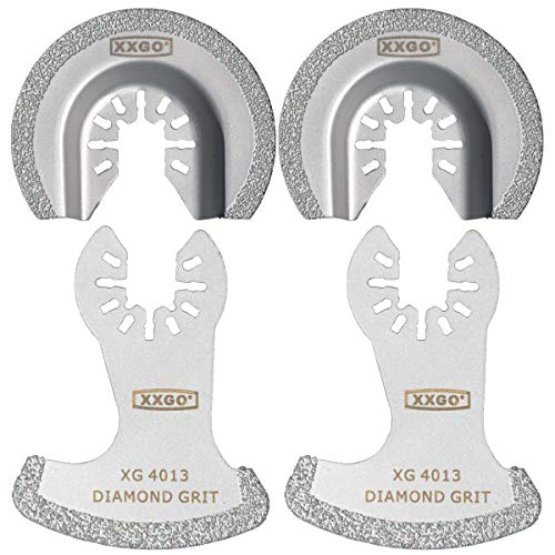 XXGO 4 Pcs Oscillating Multi Tool Diamond Segment Swing Semi Circle Grit Grout Saw Blades XG4002D - Thumbnail 5