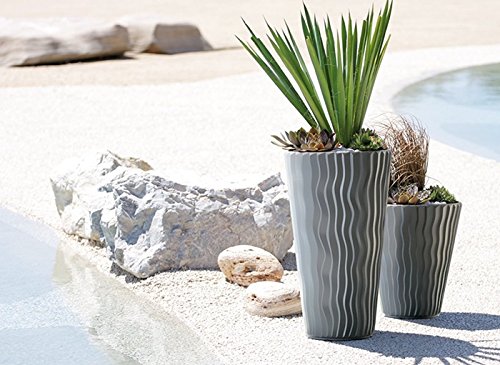 Pflanztopf Blumentopf Pflanzkübel Blumenkübel Massiv Sandy Slim 3D Effekt 3 Größen 4 Farben mit Einsatz von rg-vertrieb… – Bild 6
