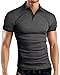 Grin&Bear Slim Fit Contrast Poloshirt Polo, Charcoal-Black, M, GB160